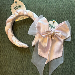 Wicked Movie Hair Accessories Set NWT Bow + Headband Conair Scunci